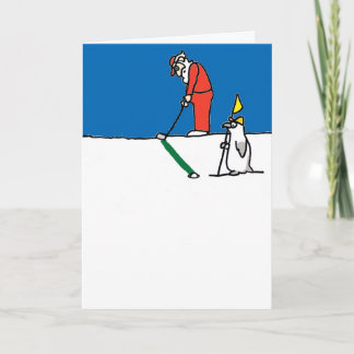 Festividades Cartão de Natal com ilustração de Papais noeis de