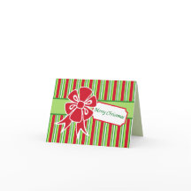 Cartão de Natal com Laço Retro