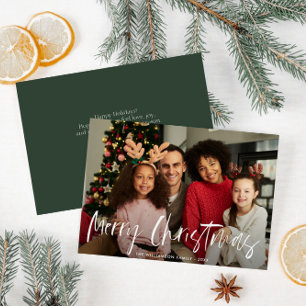 Festividades Cartão de natal com letra branca