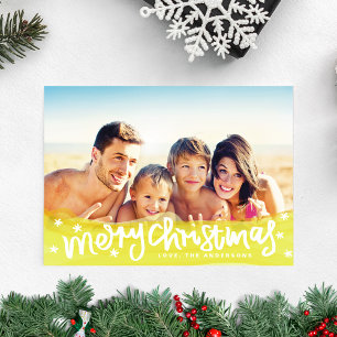 Festividades Cartão de Natal com Letreiro Amarelo