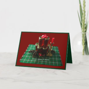 Festividades Cartão de Natal com mel de abelhas