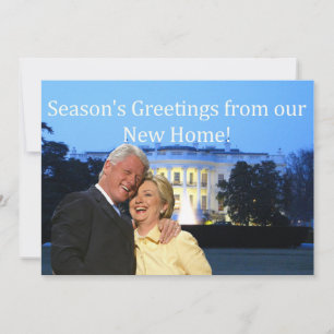 Festividades Cartão de Natal com novo endereço de Hillary & Bil