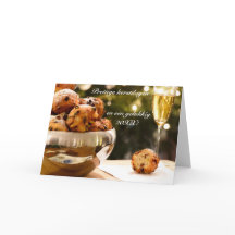 Cartão de Natal com oliebollen e texto