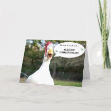 Cartão de Natal com Pato Cantante