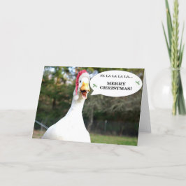 Festividades Cartão de Natal com Pato Cantante