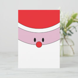 Festividades Cartão de Natal com Rosto do Papai Noel