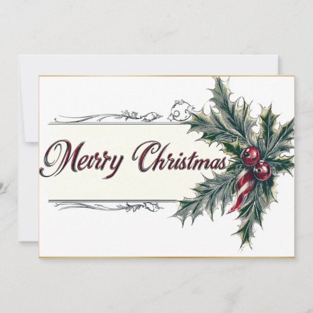 Festividades Cartão de Natal com Script Elegante (Frente)