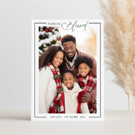 Festividades Cartão de Natal com Tipografia de Bênção Eterna