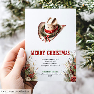 Festividades cartão de Natal com tipografia do Velho Oeste