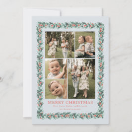 Festividades Cartão de Natal Com Várias Fotografias De Limite D
