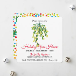 Festividades cartão de Natal com visco de Natal