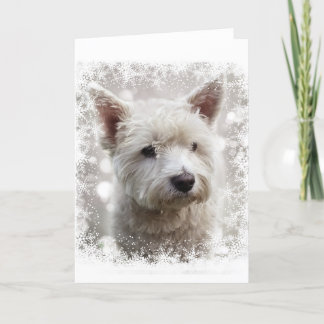 Festividades Cartão de Natal com Westie