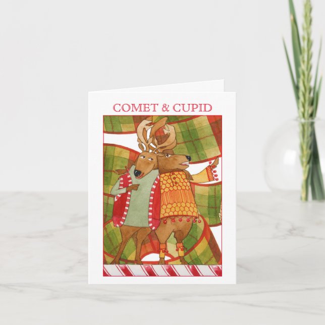 FESTIVIDADES CARTÃO DE NATAL COMET CUPID (Frente)