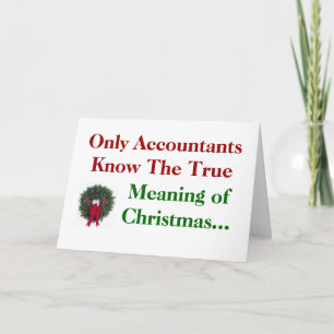 Festividades Cartão de Natal Contador   Funny Accounting Pun