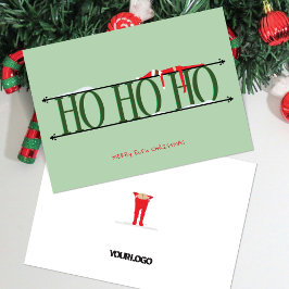 Festividades Cartão de Natal Corporativo Green Elf Shenanigans