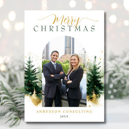 Festividades Cartão de Natal Corporativo Moderno
