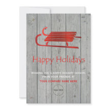 Cartão de Natal Corporativo Russo Red Sled