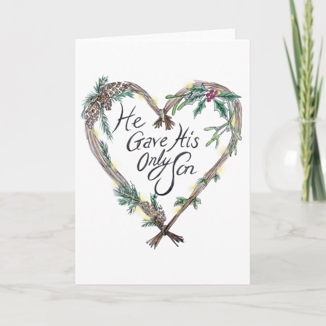 Festividades Cartão de Natal cristão (Frente)