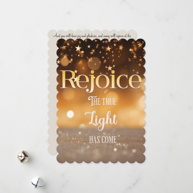 Festividades Cartão de Natal Cristão (Frente/Verso In Situ)