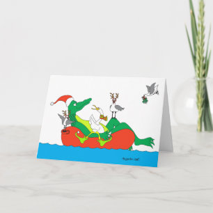 Festividades Cartão de Natal Cruising Through the Holidays