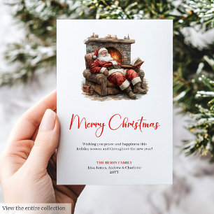 Festividades Cartão de Natal Customizável e Editável do Papai N