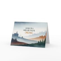 Cartão de Natal da Aldeia de Inverno Pacífica