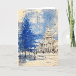 Festividades Cartão de Natal da Árvore de Natal do Capitol Hill
