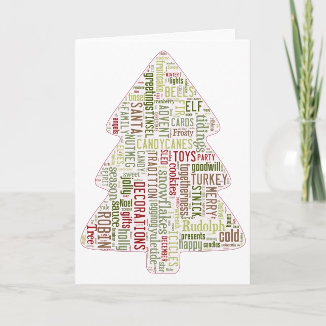 Festividades Cartão de Natal da árvore de Natal moderna (Frente)