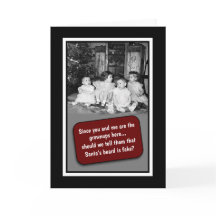 Cartão de Natal da barba do papai noel