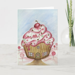 Festividades Cartão de Natal da Casa de Cupcake