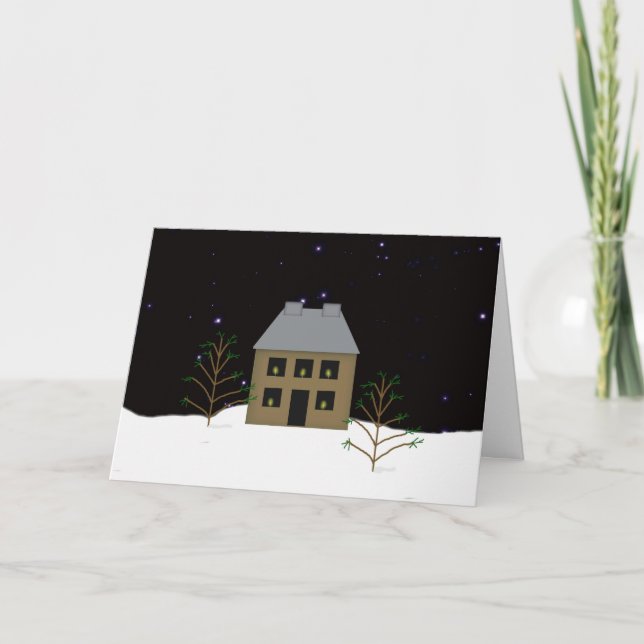 Festividades Cartão de Natal da Casa Primitiva (Frente)