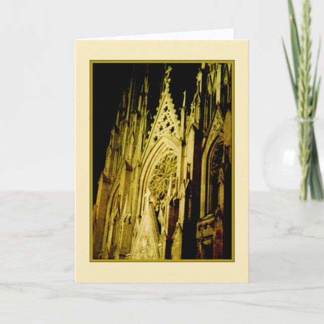 Festividades Cartão de Natal da Catedral de St. Patrick - Em Br (Frente)
