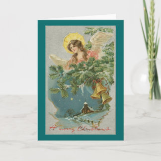Festividades Cartão de Natal da Cena de Neve Angel