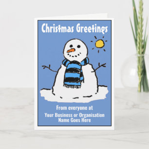 Festividades Cartão de Natal da Companhia Snowman Divertido.