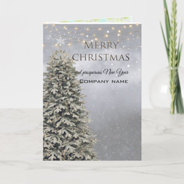 Festividades cartão de Natal da empresa árvore de Natal (Frente)