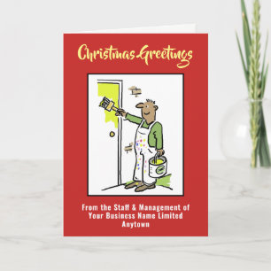 Festividades Cartão de Natal da empresa de pintura e decoração
