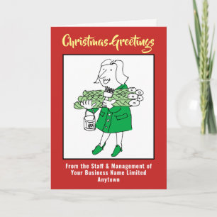 Festividades Cartão de Natal da Empresa de Suprimentos de Decor