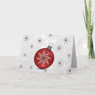 Festividades Cartão de Natal da Espanha vermelho prateado festi