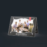 Festividades Cartão de Natal da Família Chalkboard Feliz Natal<br><div class="desc">Cartão de Natal de Foto de Tipografia em Quadro Negro</div>
