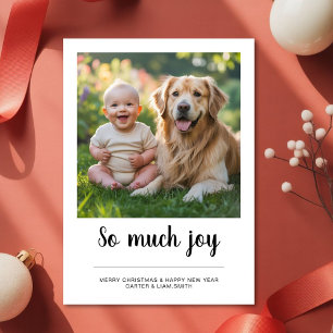 Festividades Cartão de Natal da família com cachorro So Much Jo