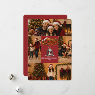 Festividades Cartão de Natal da Família com Foto | Feliz Natal