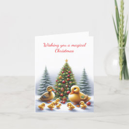 Festividades Cartão de Natal da Família Duck
