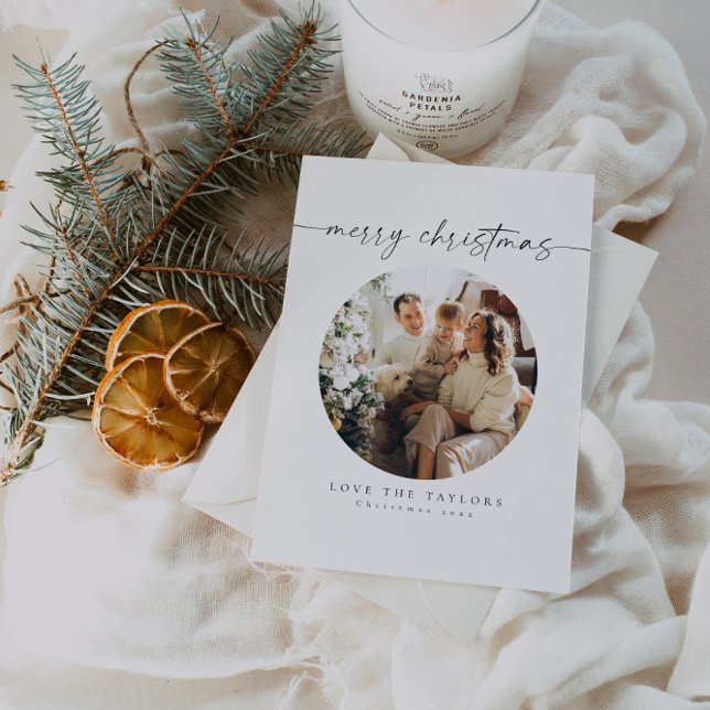 Festividades Cartão de Natal da Família Elegante Calliografia (Criador carregado)