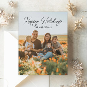 Festividades Cartão de Natal da Família Feliz Feriados