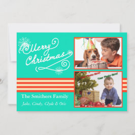 Festividades Cartão de Natal da Família Fotográfica com Estilo