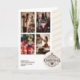 Festividades Cartão de Natal Da Família Paige Com Cão