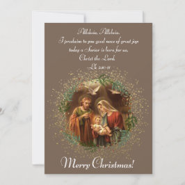 Festividades Cartão de Natal da Família Santa