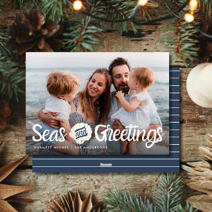 Festividades Cartão de Natal da Família Seas & Saudações