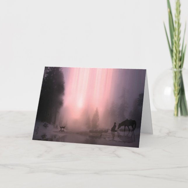 Festividades Cartão de Natal da Igreja Cowboy (Frente)