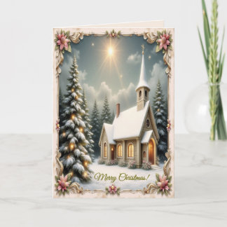 Festividades Cartão de Natal da Igreja Cristã